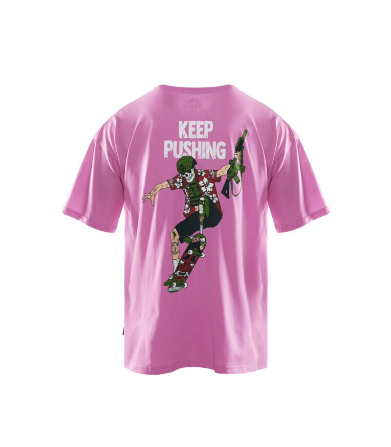 Футболка Keep Pushing - Pink