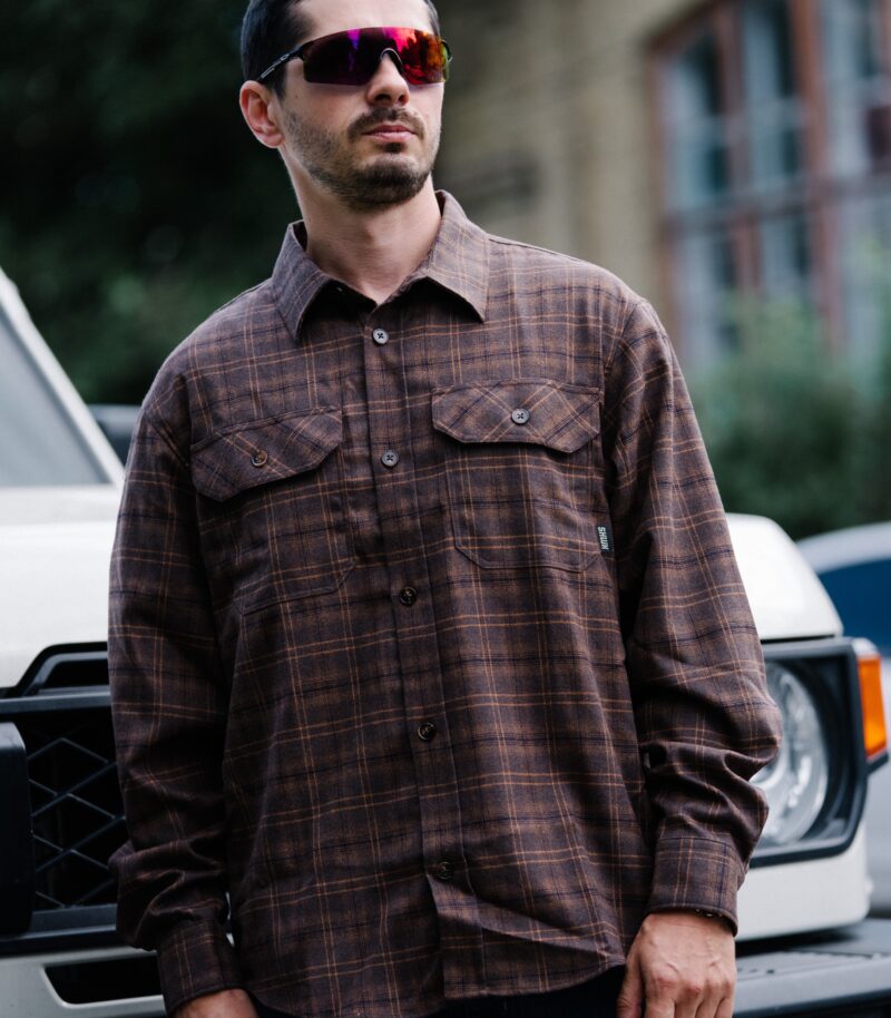 SHWK Flannel Shirt Dark Timber