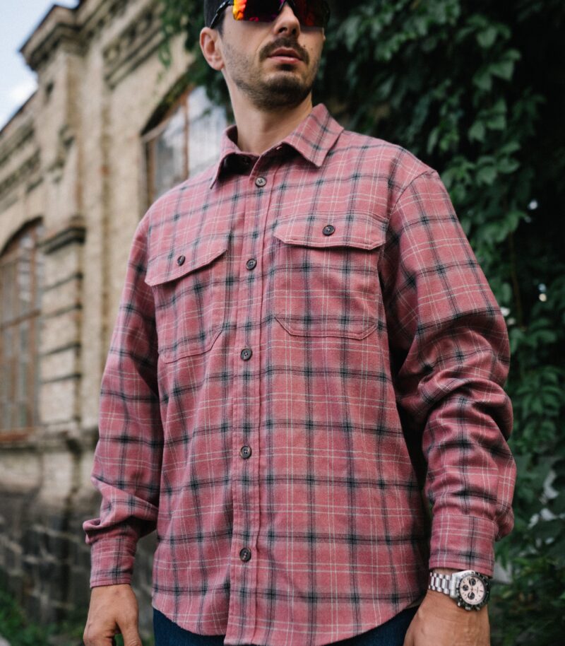 SHWK Flannel Shirt Dust Rose
