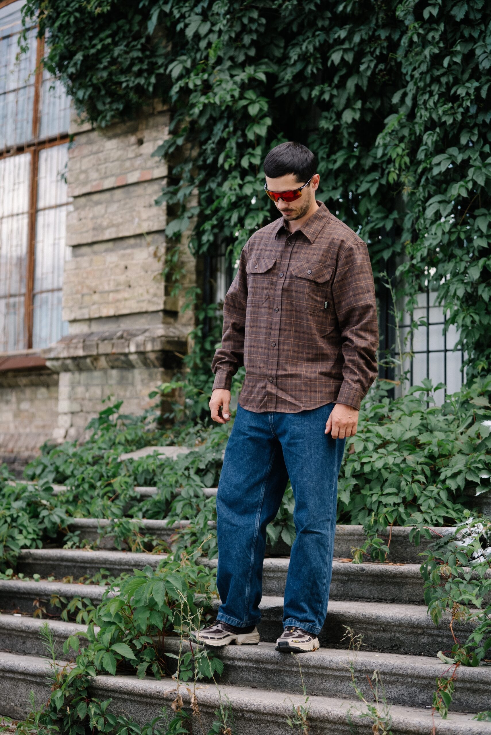 SHWK Flannel Shirt Forest Taupe - Зображення 2
